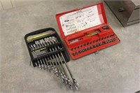 Work Shop Socket Set with KT Industries Wrench Set
