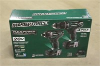 Master Force 20v High Performance 2-Tool Combo Kit