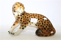 Royal Dux Spotted Leopard Figurine