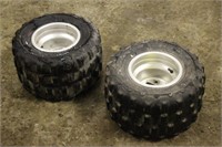 (2) Dunlop 18-10r8 Tires On 4-bolt rims