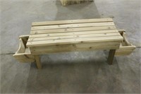 Cedar Planter Bench, Unused