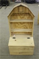 Cedar/ Pine Barn Toy Box with Shelves