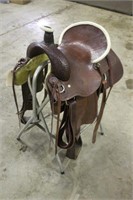 Custom Made by Buffalo Saddlery 16" Roping Saddle