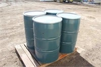 (4) 55-Gallon Steel Food Grade Barrels With