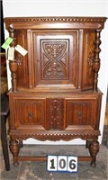 Vintage Carved Wooden Cabinet