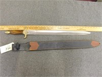 Wood Handled Steel Sword with Brass