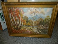 20TH CENTURY ARTIST MAURICE BROWN PAINTING  FRAMED