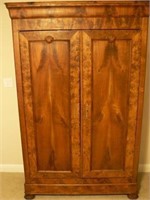 19th century style French burl-wood armoire