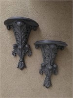 Pair of resin wall sconces