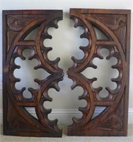 Carved wood architectural panels