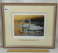 Artwork of Two Geese on the Water