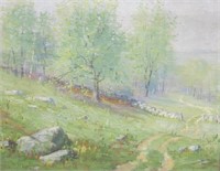 PAIR OF OIL PAINTINGS OF SPRING LANDSCAPES