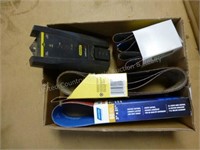 Box sanding belts & stud finder