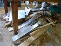 Contents under bench - wood scraps - misc