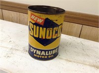 Vintage Sunoco Dynalube 1 QT Motor Oil Cans