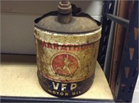 Early Marathon VFP 5 gal Motor Oil Can