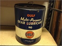 Vintage Gulf Multi-Purpose Gear Lubricant 5 Gal