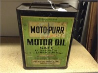 Vintage Moto-Purr Motor Oil two gal can