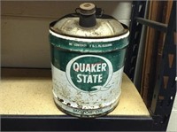 Vintage Quaker State 5 Gal Oil Can