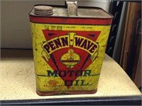 Vintage Penn Wave Motor Oil 5 gal can