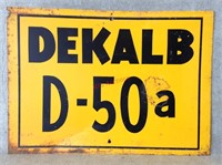 Vintage Dekalb D-50a Tin Tacker Sign