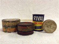 Lot of 4 very unique advertising cans Crickets!!