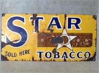 Early Porcelain Star Tobacco Sign