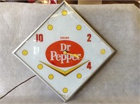 1964 Dr. Pepper 10-2-4 Glass-face Electric Clock