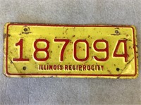 Early Illinois License Plate