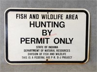 Vintage Indiana Fish & Wildlife Sign