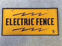 Vintage Electric Fence Tin Tacker Sign
