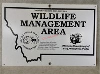 ca. 1980's Montana Wildlife Management Sign