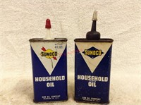 Pair of Sunoco Household Oil 4oz cans