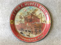 Antique Hupfel Brewing Co. Metal Bar Tray