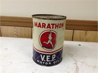 Early Marathon VEP 1 Quart Motor Oil Can