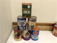 Lot of 6 Gards & more Vintage  Motor Oil Cans 1 qt