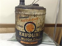 Vintage 5 Gal Havoline Motor Oil Can