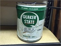 Vintage 5 Gal Quaker State Motor Oil Can