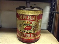 Vintage 5 Gal Imperial Premium Motor Oil Can