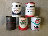 5 pcs. Vintage Texaco, Phillips & Tidewater Oil