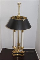 Candle Stick Table Lamp with Metal Shade