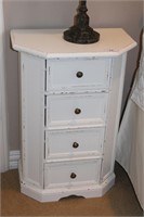 Wood Night Stand with Four Drawers