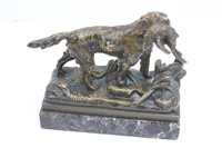 Bronze Hunting Dog Sculpture by LECOURTIER
