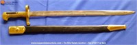 Brass Handle Sabatier Sword w/Brass Ended Sheath