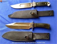 A.G. Russell AUS-10 Field Knife w/Leather Sheath