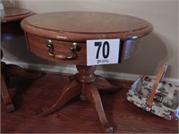 ROUND END TABLE 22 X 24 BY BROYHILL