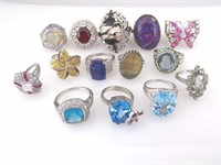 Group of Sterling Silver Fashion Rings