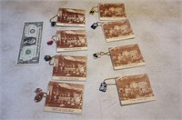 lot 8 vintage Colorado Springs Keychains Pics