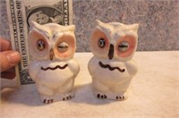 antique pottery Owl Salt & Pepper Set