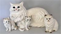 Vintage White Ceramic Cats Hagen-Renaker